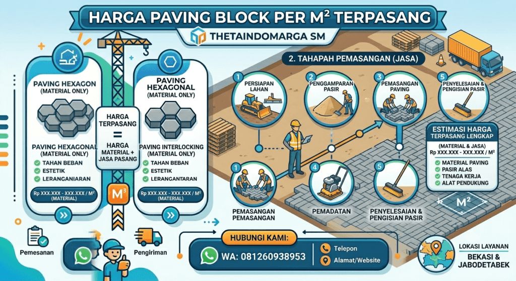harga paving block per m2 terpasang